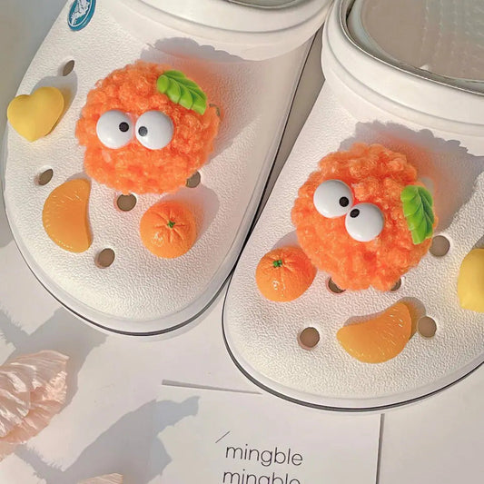 [8PCS] Orange Pompoms Set