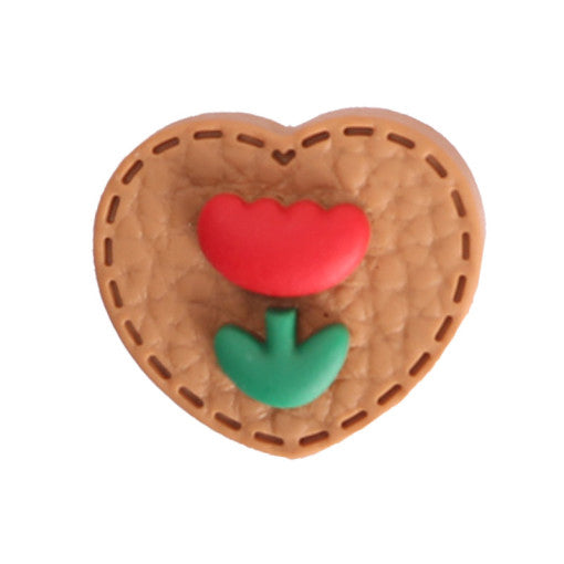 Red Tulip Brown Heart
