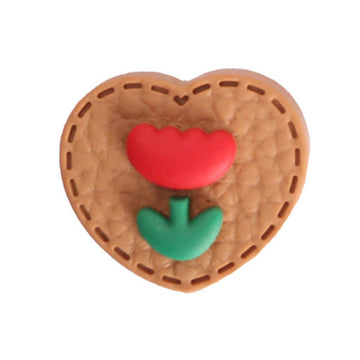 Red Tulip Brown Heart