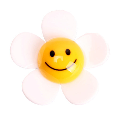 Charms101 | White Smiley Flower Large | Jibbitz Shoe Charms for Crocs