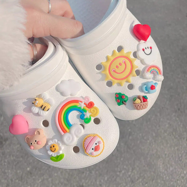 Kawaii Croc Charms Star Shoe Charms Cloud Croc Charms Happy Croc