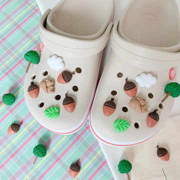 Charms 101 | Jibbitz for Crocs | Shoe Charms [14PCS] Squirrels on trees Set